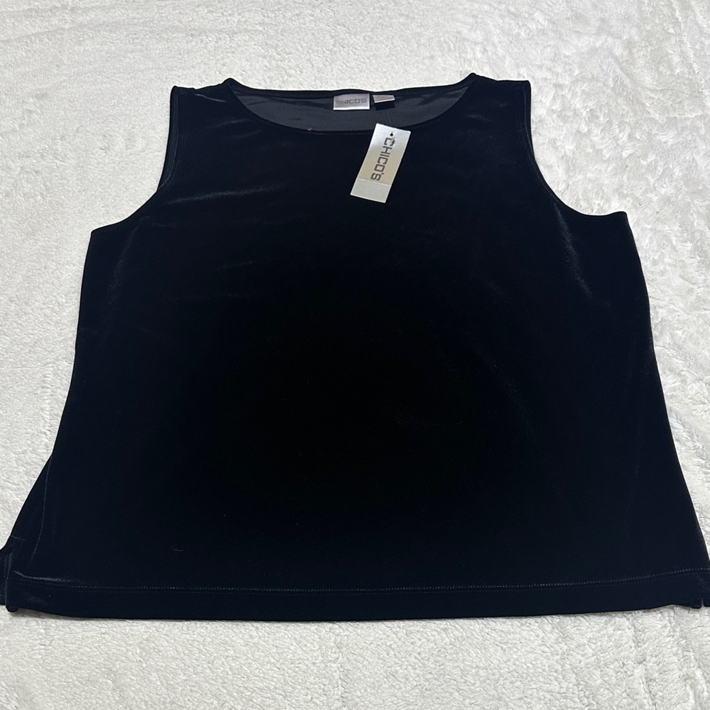 Chico’s | size 3 | black velvet top